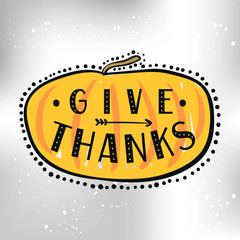 Happy Thanksgiving day typography.