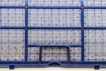 dust on dirty air condition filter