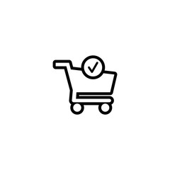 Shopping cart icon isolated on white background