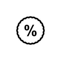 Percentage symbol icon discounts Percentage of sales price tag, tag. Flat design. Vector illustration