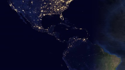 Central America Time-Lapse Map Location Animation