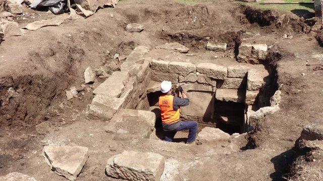 Archaeologists digging in a newly found Crypt from 1860 in Ipswich Australia