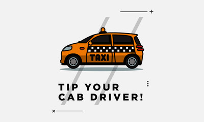 Tip your cab driver Poster Design