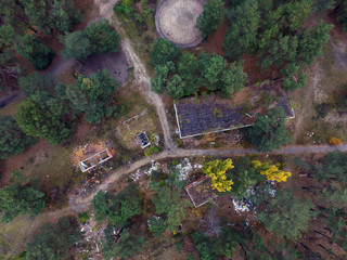 Abandoned totally marauded and vandalised Soviet military base. Near Kiev,Ukraine
