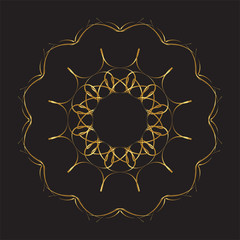 Islamic Art Gold Color for Flowers Rose