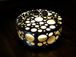 Floor LED lamp with circle holes