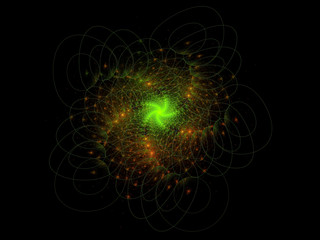 Obraz premium surreal Futuristic digital 3d design art abstract background fractal illustration for meditation and decoration wallpaper