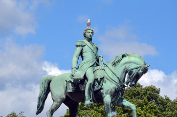 Obraz premium Oslo downtown in sunny day. Streets,buildings,detales. 