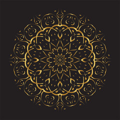 Islamic Art Gold Color for Ottomans Hand Drawing Style