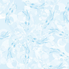 The background wallpaper. Kalmar. Blue background. Ocean Sea. © olga_illustrator