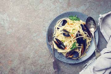 Pasta with seafood