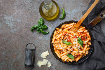 Penne pasta in tomato sauce