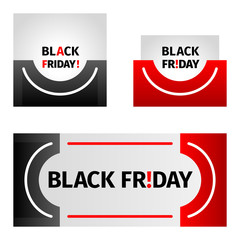 Black friday stickers set