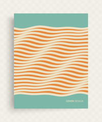 Abstract flowing wave lines. 3D wavy background. Dynamic effect. Template for albums, brochures, banners and posters. Vector illustration.