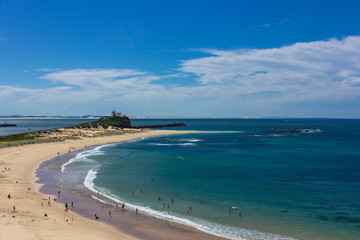 Nobbys Beach at Newcastle Australia.Newcastle is Australia's second oldest city.