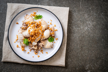 fried squid or octopus with garlic