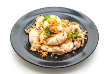 fried squid or octopus with garlic