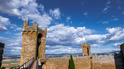 Montalcino Tuscany Italy - Medieval Castle with fortified walls and towers © Giacomo