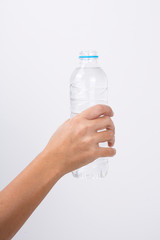 Water bottle in woman's hand