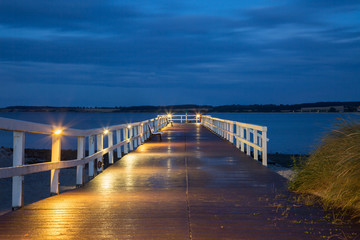 Abendstimmung an der Seebrücke Hohwacht an der Ostsee