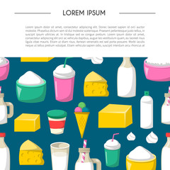 Vector cartoon milk products