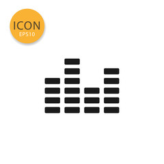 Equalizer music icon isolated flat style.