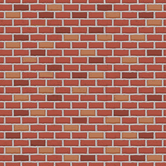 Red raw brick wall seamless pattern background vector illustration