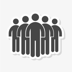 People sticker, Group icon, Group of people or group of users 