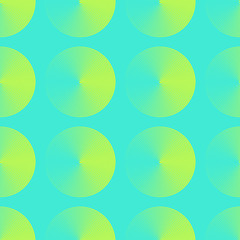 graphic circular waves seamless pattern in translucent yellow blue