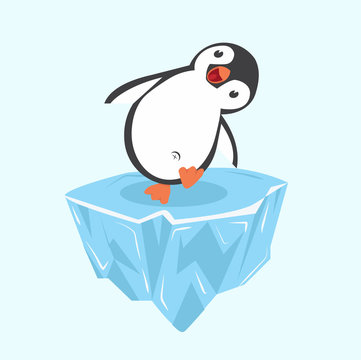 penguin happy on ice floe