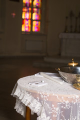 interior of catholic church