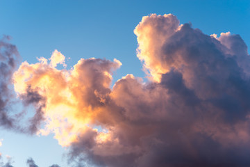 Cloudscape photography at the Baltic Sea on the island Ruegen