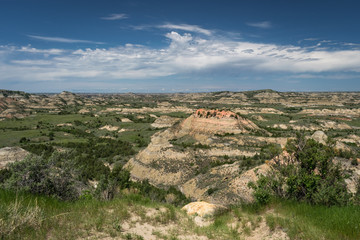 View of Theodore Rooseveld National Park in North Dakota.