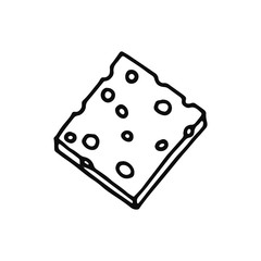 cheese. icon isolated object silhouette