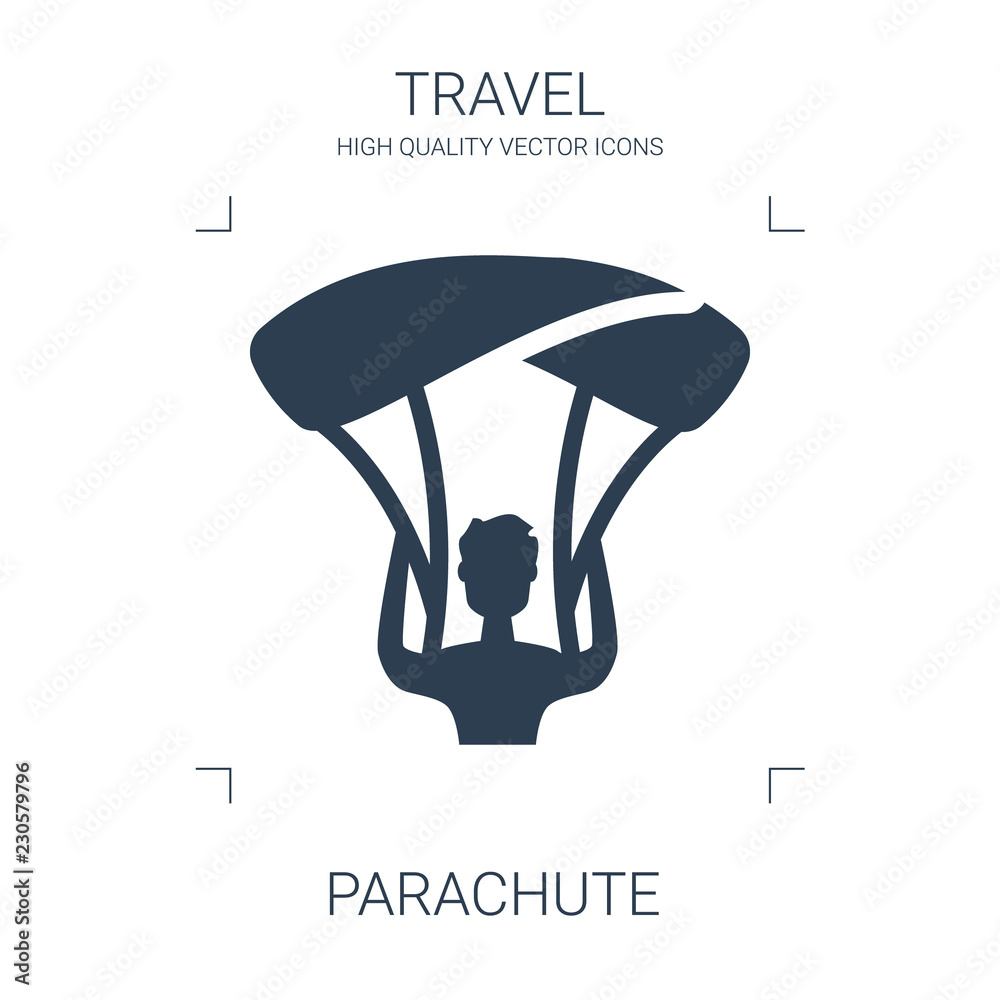 Sticker parachute icon