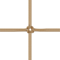 sea knot of rope on a white background