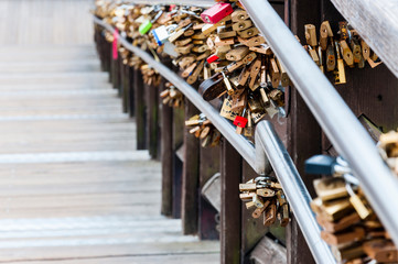 Hundreds of love locks