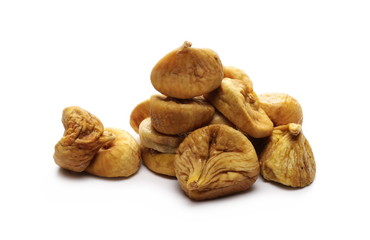 Dry figs isolated on white background