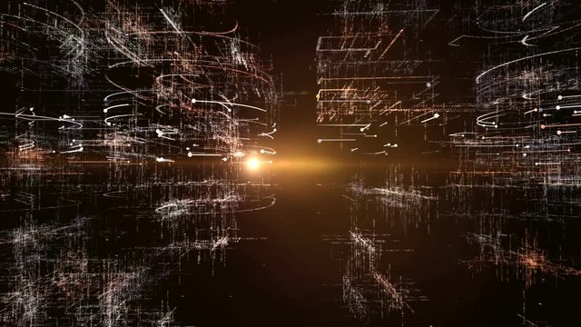 computer generated 3D: New year 2019 greeting glowing text number and  particles animation