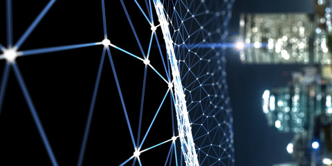 E-commerce and social concept. 3d rendering