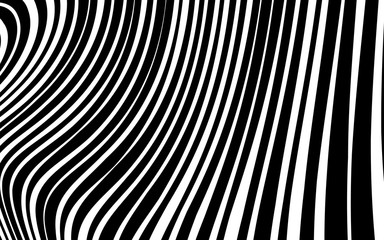 Abstract Warped Black and White Lines Background