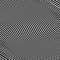 Abstract Warped Black and White Lines Background