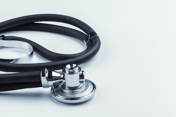 stethoscope on white background close up