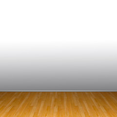 3d illustration interior rendering of concrete wall and wooden floor