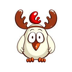 White Chick With Antlers
