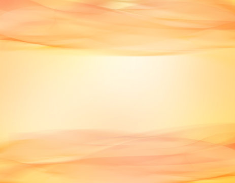 Orange Soft Wavy Abstract Background. 