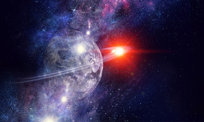 Space planets and nebula