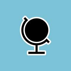 the icon of the globe. vector illustration
