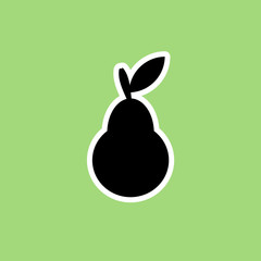 pear icon. vector illustration