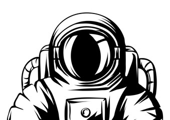 Illustration of astronaut. Spaceman in suit. © incomible